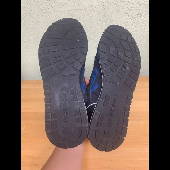 Size 10‎ - Reebok Lifestyle GL 6000 V47346 Mens Black Trust Blue Sneaker Shoes - Picture 7 of 8